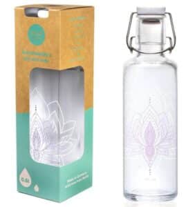 Drinkfles Just Breathe glas 0,6 L. - Soulbottle