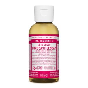 Biologische vloeibare zeep - Dr. Bronner Rose 60 ml.