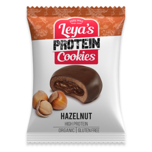 Leya's Protein Cookies Biologische Chocolate Coated Hazelnut Cookies 40 Gram