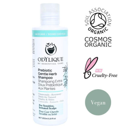 Prebiotic gentle  herb Shampoo - Odylique 200 ml.